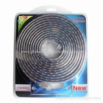 110V AC LED Flexible Strip Lamp, 14.4W/SMD5050/60LEDs/M,12-14LM/LED/IP66, Blister Packing/Color Box